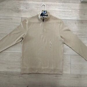 Club Room Men's Tan Zip-Up Sweater